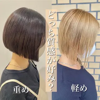 ショート カラー 似合わせ屋さん / ボブ・レイヤーのヘアスタイル