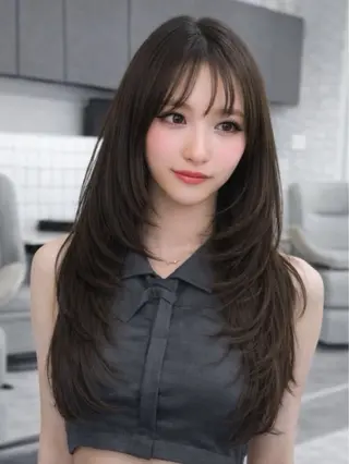 ロング 韓国ヘア×2way 🇰🇷和知拓郎のヘアスタイル