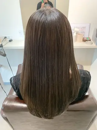 ロング パーマ ブリーチでもできる 縮毛矯正相原慎🌈のヘアスタイル