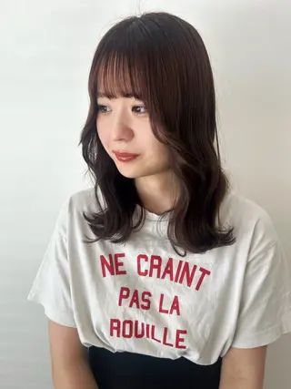 ミディアム NAHO 🩵 透明感カラー🫧のヘアスタイル
