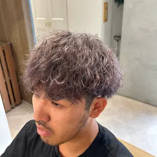 ショート カラー パーマ メンズ 井手 孔介のヘアスタイル