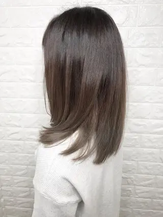 セミロング 縮毛矯正/髪質改善 主税巧一のヘアスタイル
