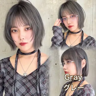 ショート ブリーチなし 透明感カラー/艶髪のヘアスタイル