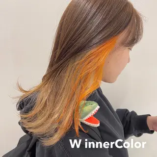 セミロング カラー ヘアアレンジ 天神レイヤーカット No.1💖マユカのヘアスタイル