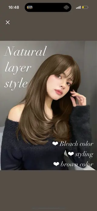 セミロング 🎀 レイヤーカット カラー / 錦糸町のヘアスタイル