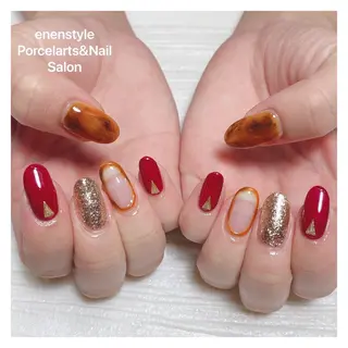 ミディアム ネイル 🐾enen style 🐾のネイルデザイン