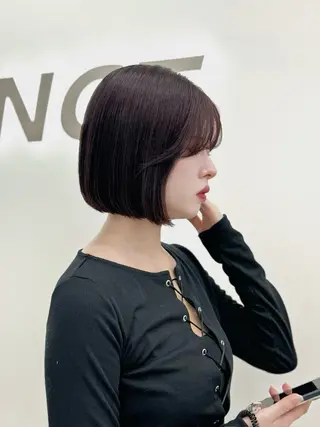 ショート カラー ヘアアレンジ 縮毛矯正🤍 盛れるボブ/ひかりのヘアスタイル