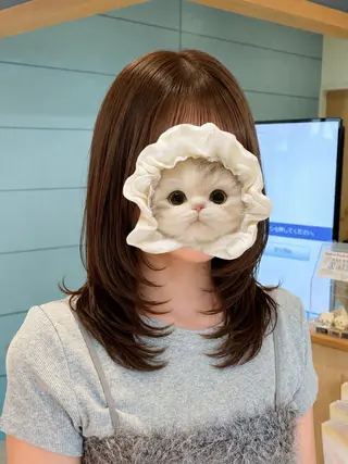 ロング 🎀モモ🎀 カットモデル🤍のヘアスタイル