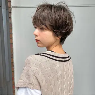 ショート パーマ やました もえかのヘアスタイル