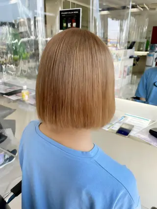 ショート カラー 🇰🇷ブリーチ縮毛 髪質改善七星🇰🇷のヘアスタイル