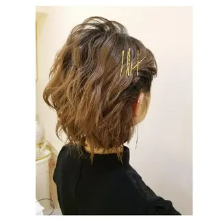 ショート ヘアアレンジ 美谷添(ミヤゾエ) まどか大人ヘアサロンのヘアスタイル