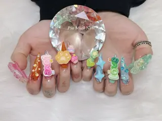 ネイル HANA 長さだしのネイルデザイン