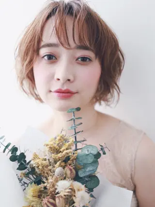 ショート カラー アンブレラカラー💫 フェイスフレーミングのヘアスタイル
