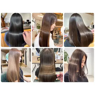 ロング 韓国レイヤー/Wカラ ー♡YUUNAのヘアスタイル