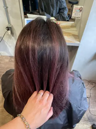 ミディアム andKおもろまち店 艶ダブルカラー✨のヘアスタイル