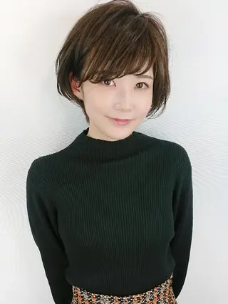 ショート カラー ✨ブリーチなし透明感 カラー✨ゆりかのヘアスタイル