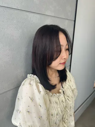 ミディアム 盛本 彩乃のヘアスタイル