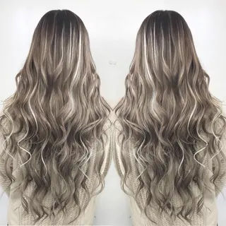 ロング カラー ヘアアレンジ Shiho お洒落な エクステ♡ハイトーンのヘアスタイル