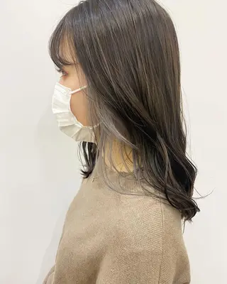 セミロング カラー stylist トモヤのヘアスタイル