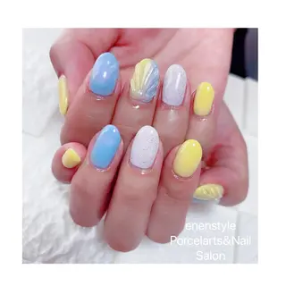 ミディアム ネイル 🐾enen style 🐾のネイルデザイン