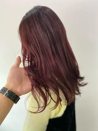 セミロング カラー レイヤーカット 赤み消し　店長/大和のヘアスタイル