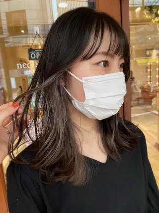 ミディアム カラー 清水 ちひろ ✄トップスタイリストのヘアスタイル
