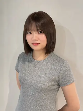 ミディアム カラー MINORI/ レイヤーカット/ボブのヘアスタイル