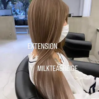 ロング カラー エクステ🩵ブリーチ 韓国ヘア🩵KAEのヘアスタイル