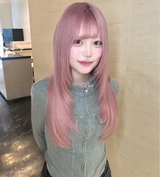 ロング ナナ♡レイヤーカット ♡似合わせカラーのヘアスタイル