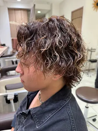 ショート パーマ メンズ メンズパーマ特化/ メッシュ/薫/店長のヘアスタイル