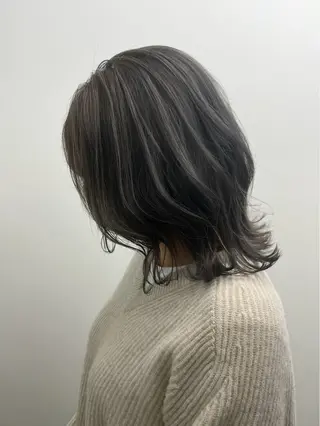 ミディアム 浅原 恵樹のヘアスタイル