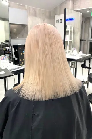 ミディアム カラー 💋色気ハイトーン 💋HARUKAのヘアスタイル