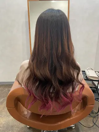 セミロング カラー 小川 舜人のヘアスタイル