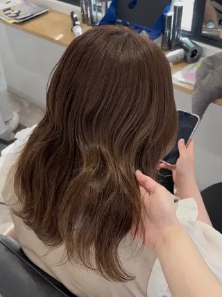 ミディアム カラー recipe la couleurちずのヘアスタイル