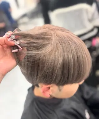 メンズ 🎀暖色カラー🎀 韓国ヘア まなかのヘアスタイル