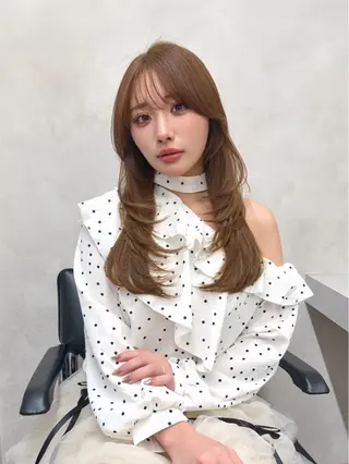 ロング レイヤー／ハイトーン 🍎森貝洋亮🍎のヘアスタイル