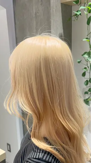 ロング メンズパーマ/ ハイトーン/タニザキのヘアスタイル