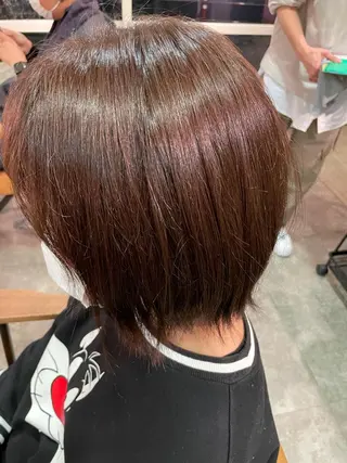 ショート カラー 切りっぱなしボブ/ 三瀬翔のヘアスタイル