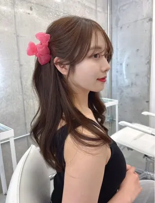 ロング minori🤎 韓国モテヘアのヘアスタイル