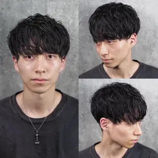 ミディアム ヒロ銀座 石川 昂のヘアスタイル