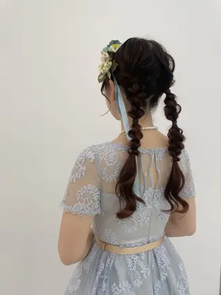 ロング ヘアアレンジ CARELLY Rukaのマツエク・マツパデザイン