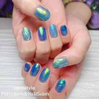 ミディアム ネイル 🐾enen style 🐾のネイルデザイン