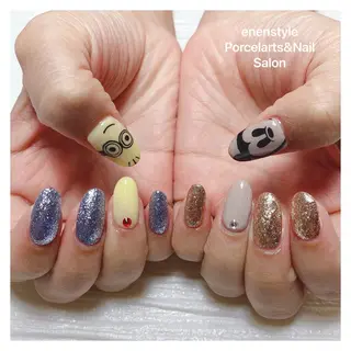 ミディアム ネイル 🐾enen style 🐾のネイルデザイン