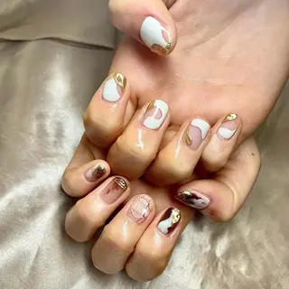 ショート カラー パーマ ヘアアレンジ メンズ キッズ ネイル マツエク・マツパ アイブロウ el. by Aoのネイルデザイン