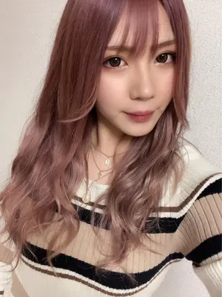 セミロング カラー 春日部 西口徒歩5分 寒色カラー 日和佐のヘアスタイル