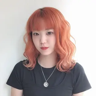 ロング カラー ヘアアレンジ 韓国レイヤーカット/ 儚げカラーチナツのヘアスタイル