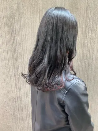 セミロング カラー パーマ ヘアアレンジ 松田 亮葉のヘアスタイル