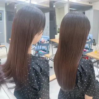 ロング 髪質改善✨艶髪カラー 縮毛矯正✨有田仁志のヘアスタイル