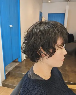 ショート パーマ マルキーズ Sacoのヘアスタイル