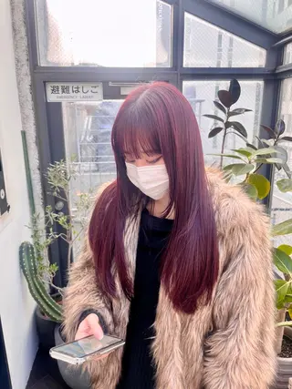 ロング メンズパーマ/ ハイトーン/タニザキのヘアスタイル